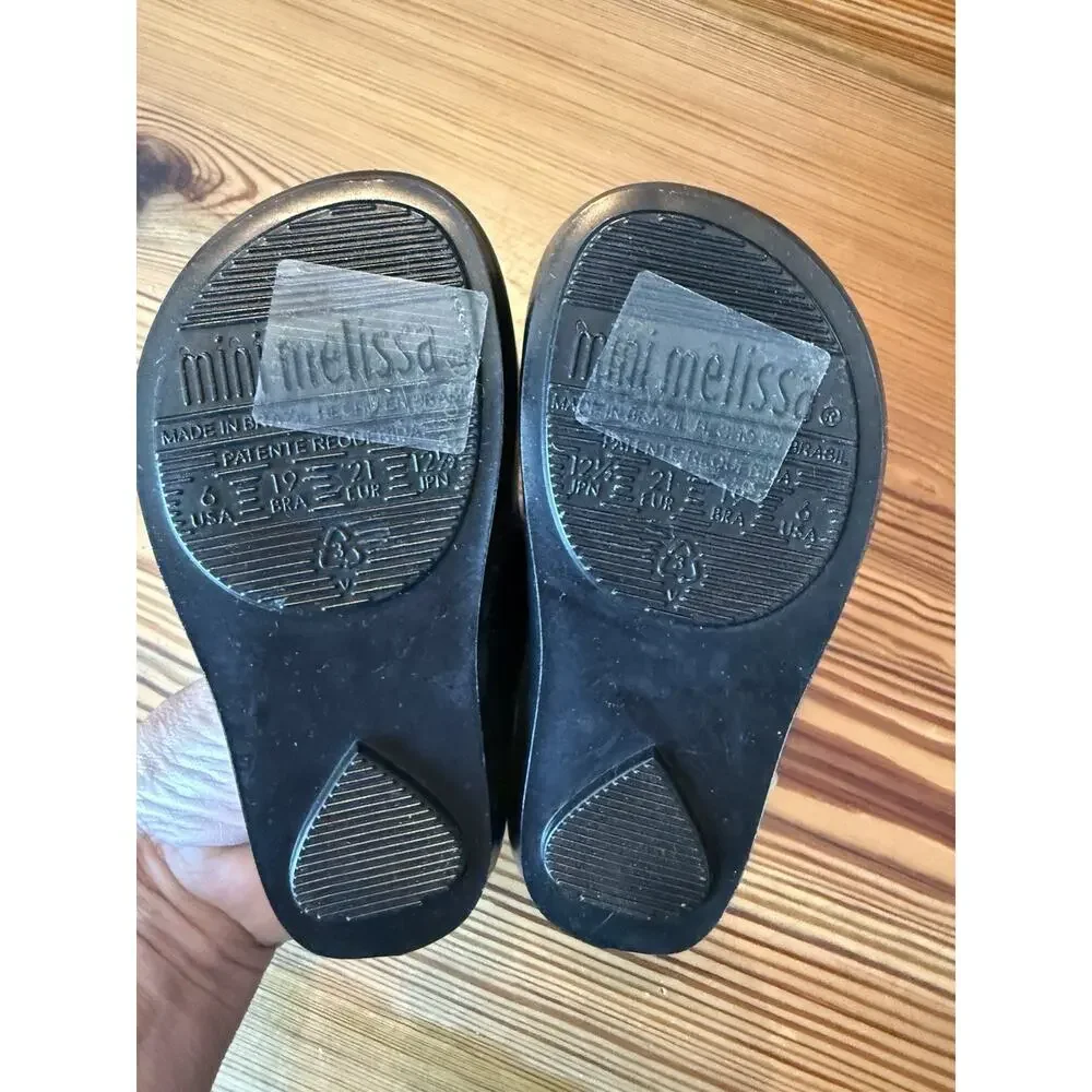 Mini Melissa Ballet Flat Mini Ultragirl Fly II Toddler Sz 6 Black Butterfly NWOB - Picture 5 of 8